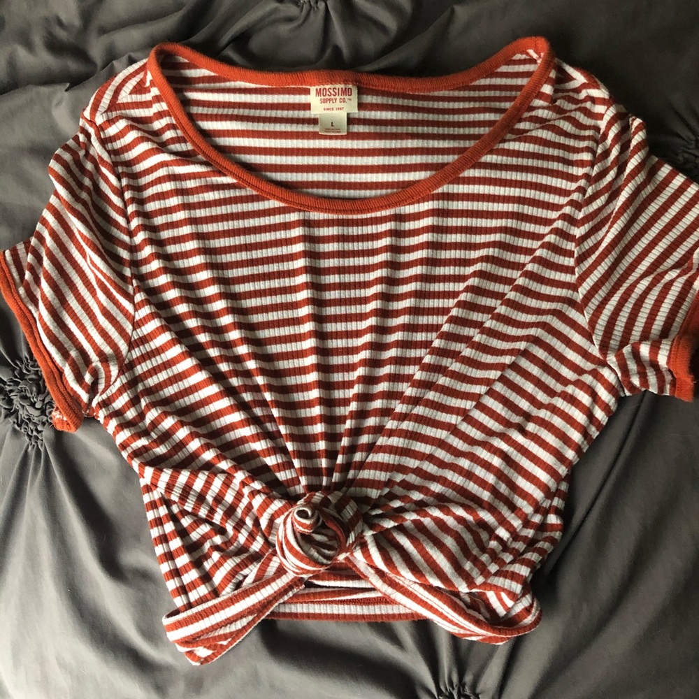 Ribbed, cropped t shirt